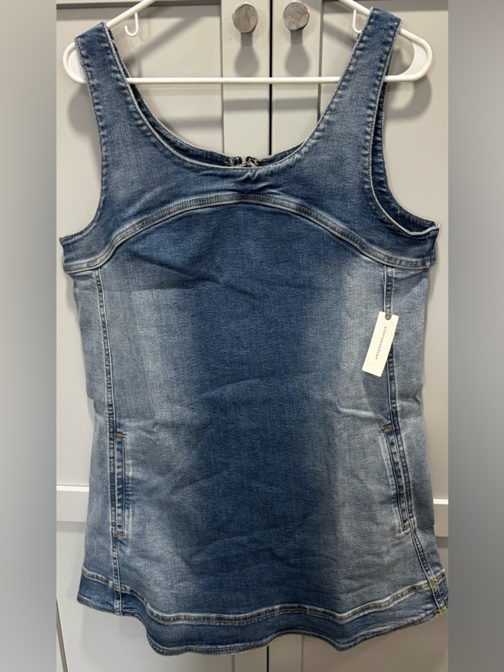 Pilcro Denim Shift Dress  NWT Size Medium Retail$148 Sold Out - Picture 3 of 9